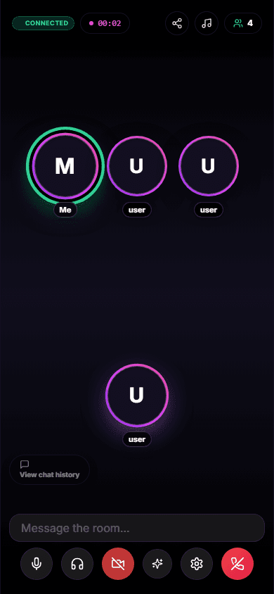 Party Room mobile app screen